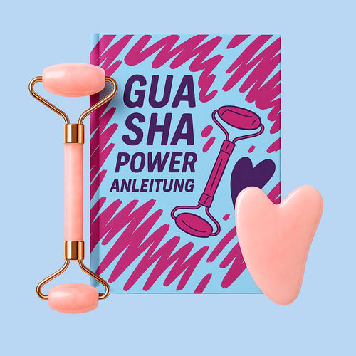 Gua Sha Power Paket (Stein, Roller, E-Book)